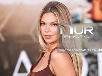 Jordyn Denning arrives at the Los Angeles Premiere Of Paramount Pictures' 'Gladiator II' held at the TCL Chinese Theatre IMAX on November 18...