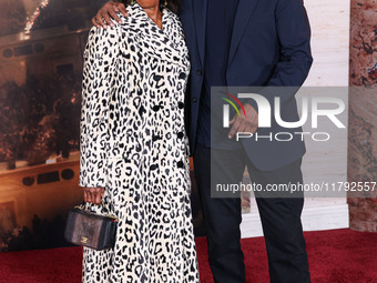 Pauletta Washington and husband Denzel Washington arrive at the Los Angeles Premiere Of Paramount Pictures' 'Gladiator II' held at the TCL C...