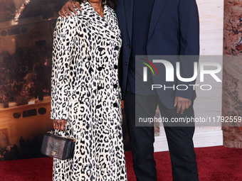 Pauletta Washington and husband Denzel Washington arrive at the Los Angeles Premiere Of Paramount Pictures' 'Gladiator II' held at the TCL C...