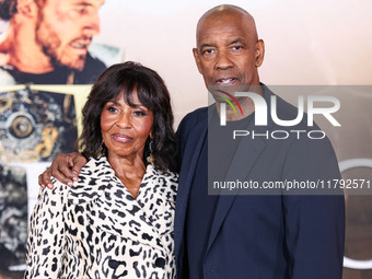 Pauletta Washington and husband Denzel Washington arrive at the Los Angeles Premiere Of Paramount Pictures' 'Gladiator II' held at the TCL C...