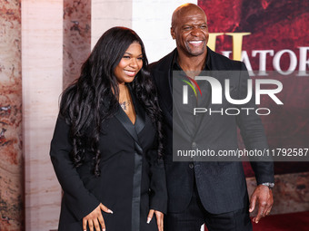 Tera Crews and father Terry Crews arrive at the Los Angeles Premiere Of Paramount Pictures' 'Gladiator II' held at the TCL Chinese Theatre I...