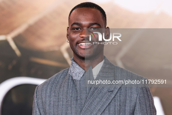 Ethan Herisse arrives at the Los Angeles Premiere Of Paramount Pictures' 'Gladiator II' held at the TCL Chinese Theatre IMAX on November 18,...