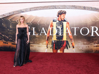 Connie Nielsen arrives at the Los Angeles Premiere Of Paramount Pictures' 'Gladiator II' held at the TCL Chinese Theatre IMAX on November 18...