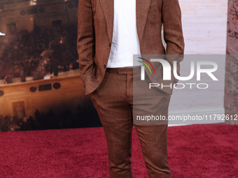 Dylan Barbour arrives at the Los Angeles Premiere Of Paramount Pictures' 'Gladiator II' held at the TCL Chinese Theatre IMAX on November 18,...