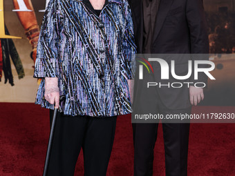 June Squibb and Fred Hechinger arrive at the Los Angeles Premiere Of Paramount Pictures' 'Gladiator II' held at the TCL Chinese Theatre IMAX...