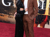 Hannah Godwin and husband Dylan Barbour arrive at the Los Angeles Premiere Of Paramount Pictures' 'Gladiator II' held at the TCL Chinese The...