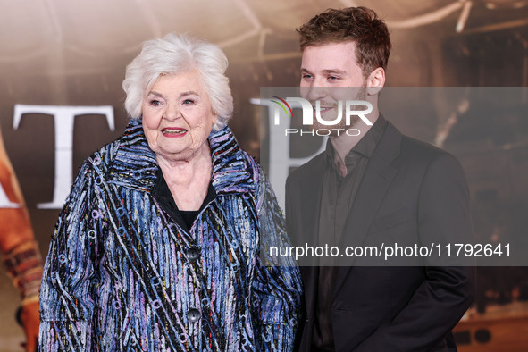 June Squibb and Fred Hechinger arrive at the Los Angeles Premiere Of Paramount Pictures' 'Gladiator II' held at the TCL Chinese Theatre IMAX...