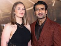 Emily V. Gordon and husband Kumail Ali Nanjiani arrive at the Los Angeles Premiere Of Paramount Pictures' 'Gladiator II' held at the TCL Chi...