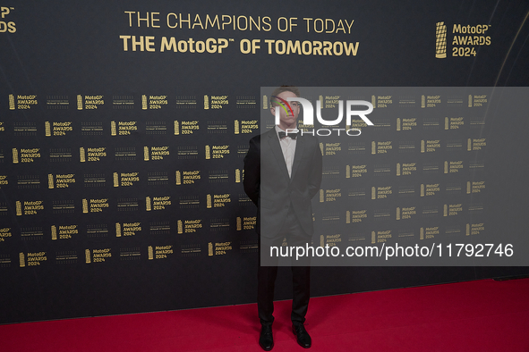 Pedro Acosta of Spain and Red Bull Gasgas Tech3 on the red carpet before the MotoGP Awards 2024 at the Museu Nacional d'Art de Catalunya on...