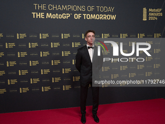 Pedro Acosta of Spain and Red Bull Gasgas Tech3 on the red carpet before the MotoGP Awards 2024 at the Museu Nacional d'Art de Catalunya on...