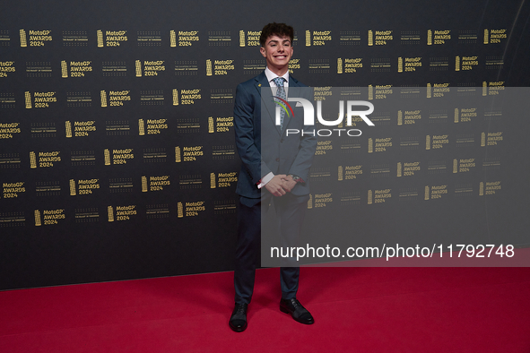 David Alonso of Colombia and CFMoto Gaviota Aspar Team during the MotoGP Awards 2024 at the Museu Nacional d'Art de Catalunya on November 17...