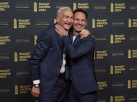 Davide Tardozzi and Gino Borsoi during the MotoGP Awards 2024 at the Museu Nacional d'Art de Catalunya on November 17, 2024 in Barcelona, Sp...