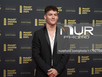 Daniel Holgado of Spain and Red Bull Gasgas Tech3 Gasgas during the MotoGP Awards 2024 at the Museu Nacional d'Art de Catalunya on November...