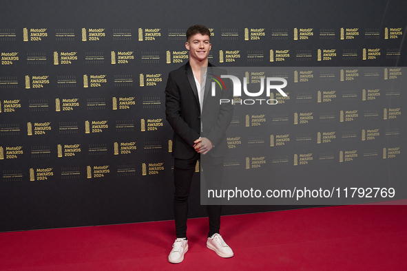 Daniel Holgado of Spain and Red Bull Gasgas Tech3 Gasgas during the MotoGP Awards 2024 at the Museu Nacional d'Art de Catalunya on November...