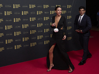 Jorge Martin of Spain and Prima Pramac Racing Ducati with his girlfriend Maria Monfort on the red carpet during the MotoGP Awards 2024 at th...