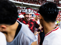 Thom Haye of Indonesia celebrates their victory after the FIFA World Cup Asian 3rd Qualifier Group C match against Saudi Arabia at Gelora Bu...