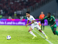 Marselino Ferdinan of Indonesia is in action during the FIFA World Cup Asian 3rd Qualifier Group C match against Saudi Arabia at Gelora Bung...