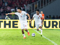 Marselino Ferdinan of Indonesia is in action during the FIFA World Cup Asian 3rd Qualifier Group C match against Saudi Arabia at Gelora Bung...