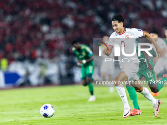 Rafael Struick of Indonesia plays during the FIFA World Cup Asian 3rd Qualifier Group C match against Saudi Arabia at Gelora Bung Karno Stad...