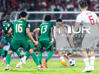 Ragnar Oratmangoen of Indonesia plays during the FIFA World Cup Asian 3rd Qualifier Group C match against Saudi Arabia at Gelora Bung Karno...