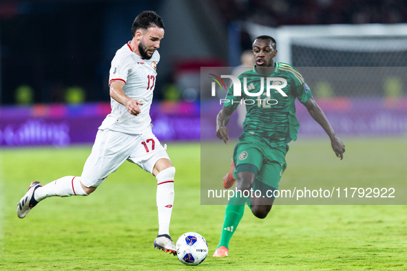 Calvin Verdonk of Indonesia plays during the FIFA World Cup Asian 3rd Qualifier Group C match against Saudi Arabia at Gelora Bung Karno Stad...