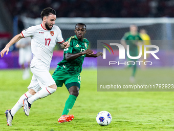 Calvin Verdonk of Indonesia plays during the FIFA World Cup Asian 3rd Qualifier Group C match against Saudi Arabia at Gelora Bung Karno Stad...