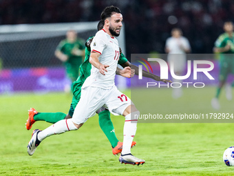 Calvin Verdonk of Indonesia plays during the FIFA World Cup Asian 3rd Qualifier Group C match against Saudi Arabia at Gelora Bung Karno Stad...