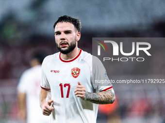 Calvin Verdonk of Indonesia plays during the FIFA World Cup Asian 3rd Qualifier Group C match against Saudi Arabia at Gelora Bung Karno Stad...