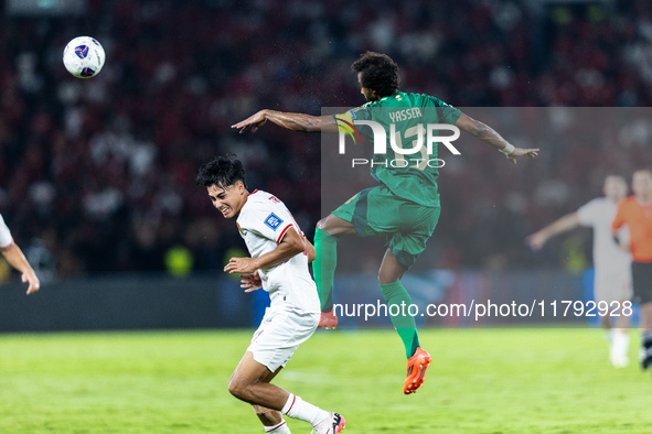 Rafael Struick of Indonesia plays during the FIFA World Cup Asian 3rd Qualifier Group C match against Saudi Arabia at Gelora Bung Karno Stad...