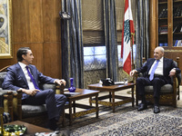 US special envoy Amos Hochstein arrives to meet Lebanon's Parliament Speaker in Beirut, Lebanon, on November 19, 2024. Hochstein arrives in...