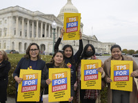 US Congresswoman Alexandria Ocasio-Cortez (D-NY) speaks on Temporary Protected Status (TPS) for Ecuadorians residing in the United States du...