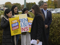 US Congresswoman Alexandria Ocasio-Cortez (D-NY) speaks on Temporary Protected Status (TPS) for Ecuadorians residing in the United States du...