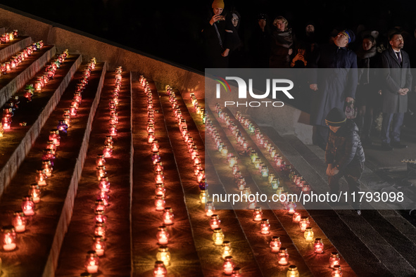 The action ''Light a Candle'' involves lighting 1,000 candles on the 1,000th day of the full-scale invasion of Russia into Ukraine in the sq...