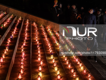 The action ''Light a Candle'' involves lighting 1,000 candles on the 1,000th day of the full-scale invasion of Russia into Ukraine in the sq...