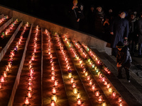 The action ''Light a Candle'' involves lighting 1,000 candles on the 1,000th day of the full-scale invasion of Russia into Ukraine in the sq...