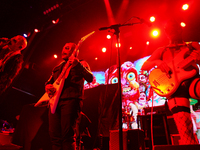 Members of the American hardcore/grindcore band Squid Pisser perform during the Gwar The Stoned Age Tour at The Factory in Deep Ellum in Dal...