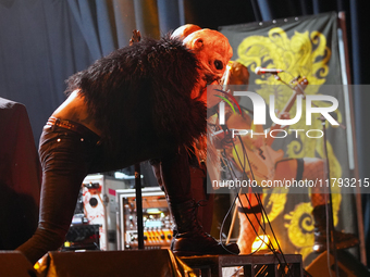 Members of the American hardcore/grindcore band Squid Pisser perform during the Gwar The Stoned Age Tour at The Factory in Deep Ellum in Dal...