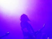 Members of the Swedish black metal band Dark Funeral perform during the Gwar The Stoned Age Tour at The Factory in Deep Ellum in Dallas, Tex...