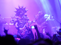 Members of the American heavy metal band GWAR perform during the Gwar The Stoned Age Tour at The Factory in Deep Ellum in Dallas, Texas, on...