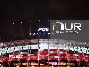 A general view of stadium before UEFA Nations League match Poland - Scotland at National Stadium in Warsaw, Poland on November 18, 2024. (