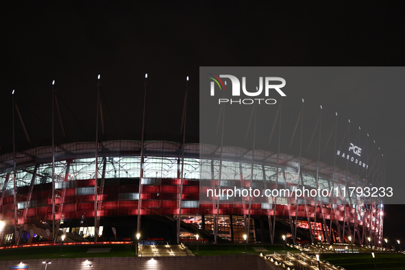 A general view of stadium before UEFA Nations League match Poland - Scotland at National Stadium in Warsaw, Poland on November 18, 2024. 