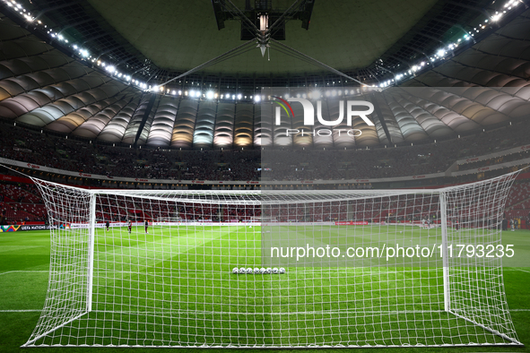 A general view of stadium before UEFA Nations League match Poland - Scotland at National Stadium in Warsaw, Poland on November 18, 2024. 