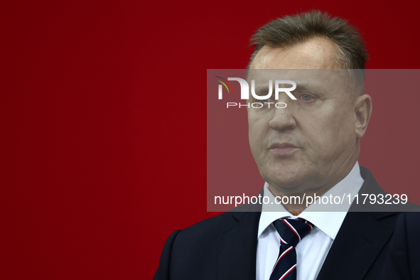 Cezary Kulesza before UEFA Nations League match Poland - Scotland at National Stadium in Warsaw, Poland on November 18, 2024. 