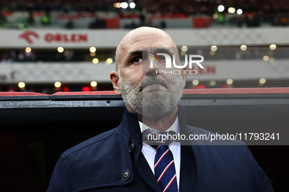 Michal Probierz before UEFA Nations League match Poland - Scotland at National Stadium in Warsaw, Poland on November 18, 2024. 