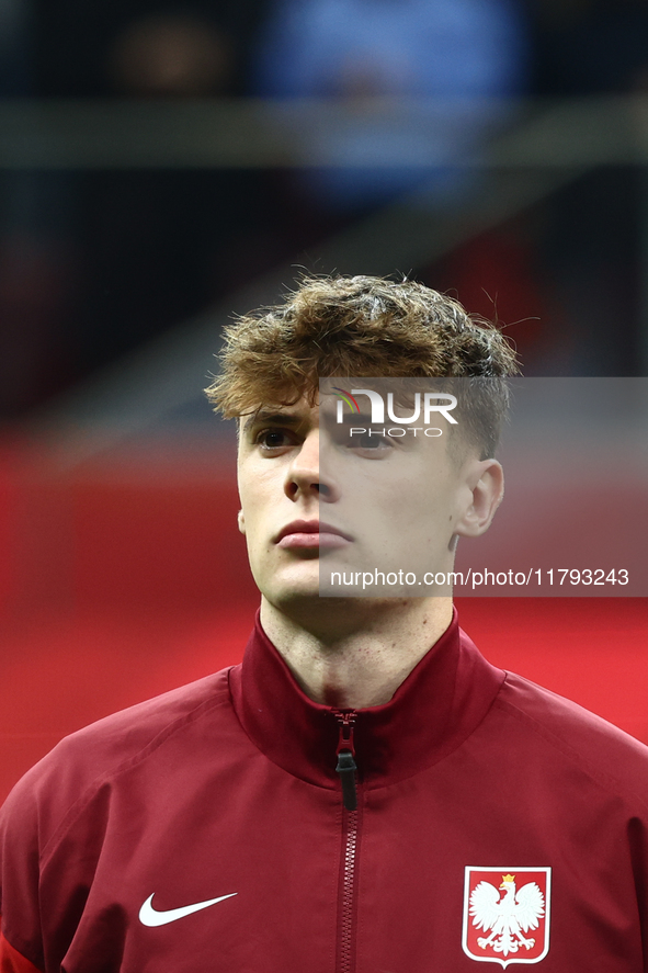 Nicola Zalewski before UEFA Nations League match Poland - Scotland at National Stadium in Warsaw, Poland on November 18, 2024. 