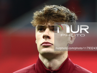 Nicola Zalewski before UEFA Nations League match Poland - Scotland at National Stadium in Warsaw, Poland on November 18, 2024. (