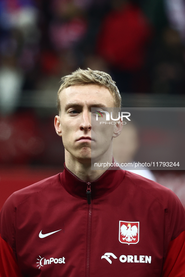 Adam Buksa before UEFA Nations League match Poland - Scotland at National Stadium in Warsaw, Poland on November 18, 2024. 