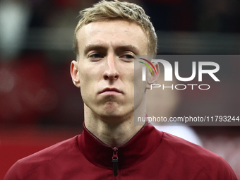 Adam Buksa before UEFA Nations League match Poland - Scotland at National Stadium in Warsaw, Poland on November 18, 2024. (