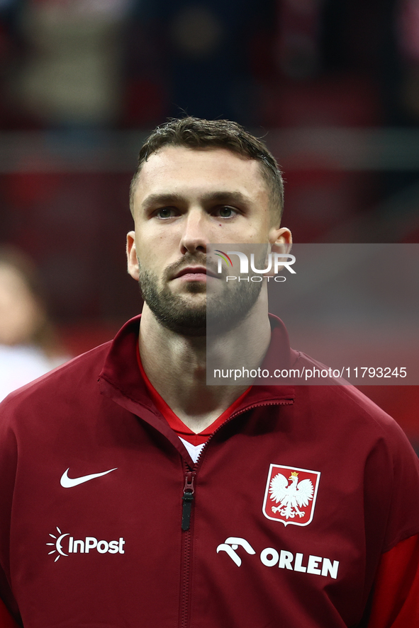 Sebastian Walukiewicz before UEFA Nations League match Poland - Scotland at National Stadium in Warsaw, Poland on November 18, 2024. before...