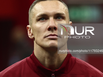 Lukasz Skorupski before UEFA Nations League match Poland - Scotland at National Stadium in Warsaw, Poland on November 18, 2024. (